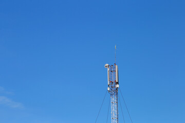 mobile antenna against the sky
