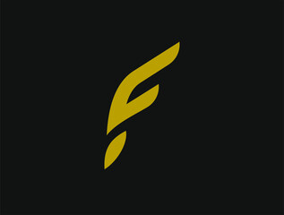 letter F logo with modern style 
