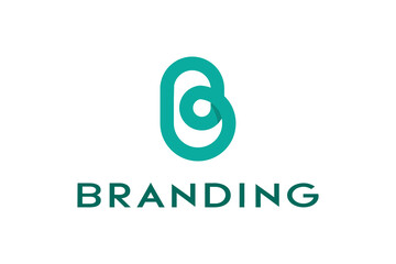 Obraz premium Letter B green colour round logo