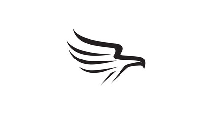 Creative Black Abstract Eagle Logo Design