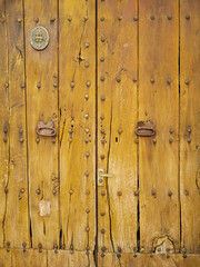 old wooden door on the baleaaric island of Mallorca, Spain