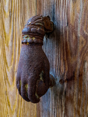 old door knocker on the baleaaric island of Mallorca, Spain