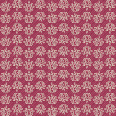 pattern, classic pattern of pink color on a burgundy background, vector illustration,