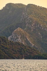 view of the sea from the mountain