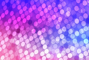 Light Pink, Blue vector texture with disks.