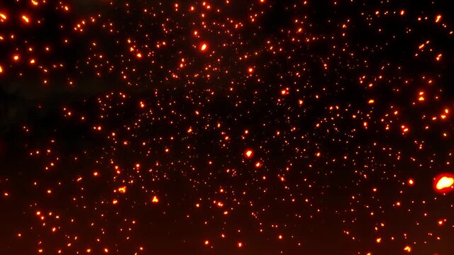 上昇する火花と火の粉の背景動画