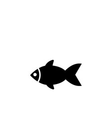 Fish icon flat design.  illustration
