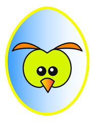 Ein fröhlicher Cartoon zur Osterzeit