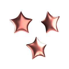 Vector 3d red star. Realistic glossy isolated object.