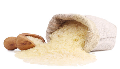 Rice isolated on white background.