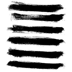 Set of vector brush strokes. Dirty ink texture splatters. Grunge rectangle text boxes.	
