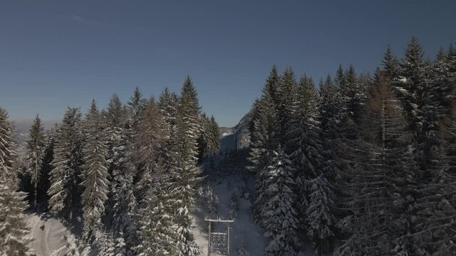 Winter im Zillertal, Tirol, Drohnenflug