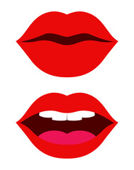 lips with teeth and tongue
