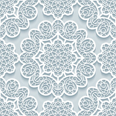 Seamless lace pattern in neutral colors