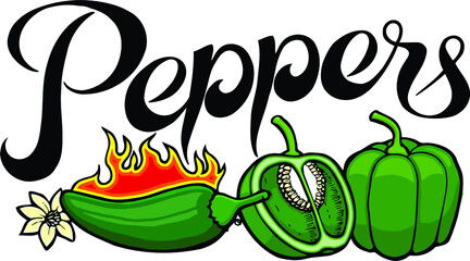 Green Peppers | Jalape&ntilde;os | Vegetables | Garden Labels