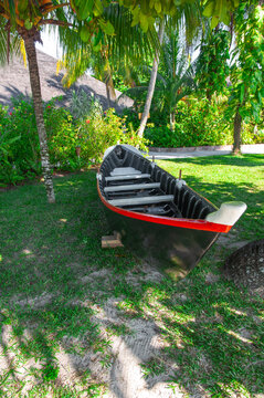 Old traditional fishing boat from Seychelles.