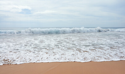 Picture of an empty tropical beach.