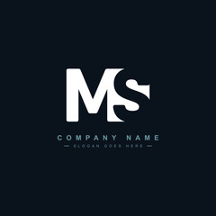 Initial Letter MS Logo - Minimal Vector Logo