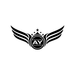 Obraz premium Letter Logo with Wing Icon