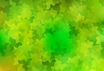 Light Green, Yellow vector template with chaotic shapes.