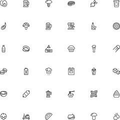 icon vector icon set such as: macaron, stuffed, shop, teapot, cookie, calcium, color, sea, argentinian, room, yellow, delicacy, noodle, form, draught, lump, ceremony, pressure, mussel, farm, coco