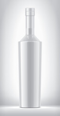 Non-transparent Bottle on background. Foil version. 