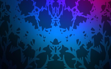 Dark Pink, Blue vector abstract doodle pattern.