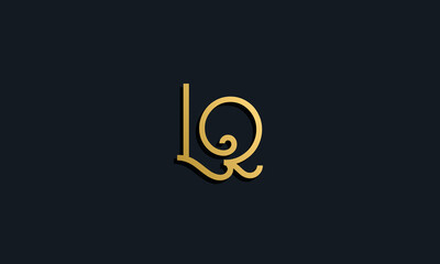 Luxury fashion initial letter LQ logo.