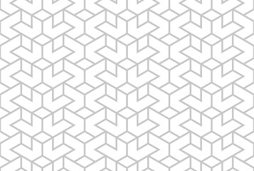 The geometric pattern with lines. Seamless vector background. White and gray texture. Graphic modern pattern. Simple lattice graphic design.