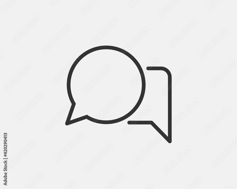 Poster chat icon vector design element. talk bubble speech sign. dialogue balloon.