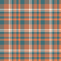 Plaid seamless pattern. Vector background of textile ornament. Flat fabric design.