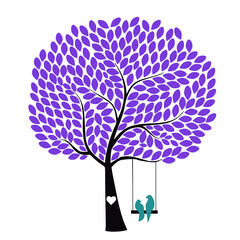 Love Birds Tree - Wedding - SVG
