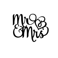 Mr & Mrs - Cake topper - SVG