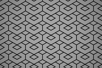 Abstract geometric pattern. A seamless vector background. Black and gray ornament. Graphic modern pattern. Simple lattice graphic design