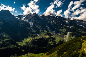 Mountains In Nationalpark Hohe Tauern And Peak Of Grossglockner In Austria