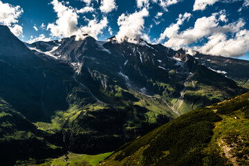 Mountains In Nationalpark Hohe Tauern And Peak Of Grossglockner In Austria