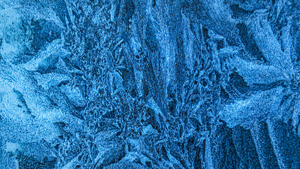 three-dimensional abstract frosty background. patterns on glass frost. 3d render illustration