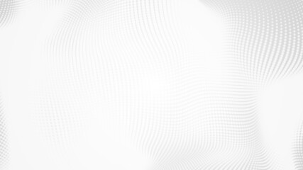 Dot white gray wave light technology texture background. Abstract big data digital concept. 3d rendering.