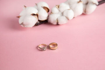 cotton branch and ring