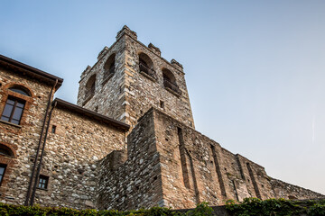 Desenzano Castle, the remains of a 10th-century defensive fortress. Desenzano, Verona, Italy