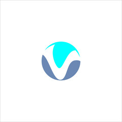 latter V abstract logo design