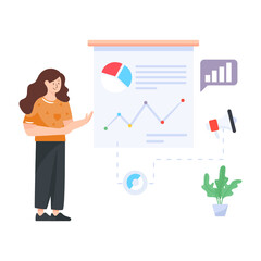 
A flat illustration of marketing services

