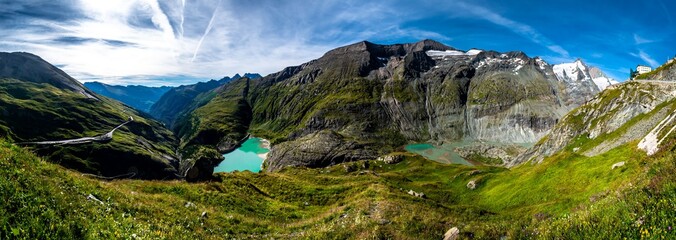Pasterze Glacier Lake With Hydropower Dam In National Park Hohe Tauern With Großglockner High...