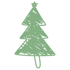 
A colored outline design icon of fir tree 

