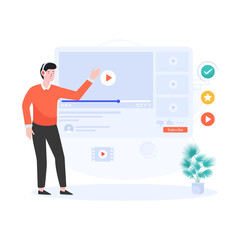 
Modern style vector of video song 

