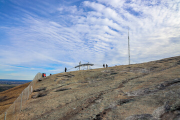 View Of Mountain With Clouds And Blue Sky