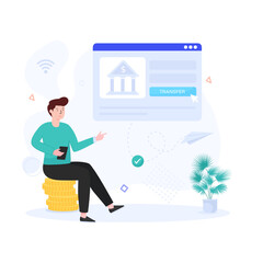 
An illustration design of digital transfer 

