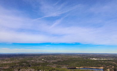 Blue Sky With Clouds Overlooking City
