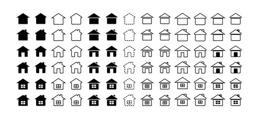 Vector home icon set