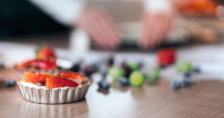 Fresh fruit art with berries
